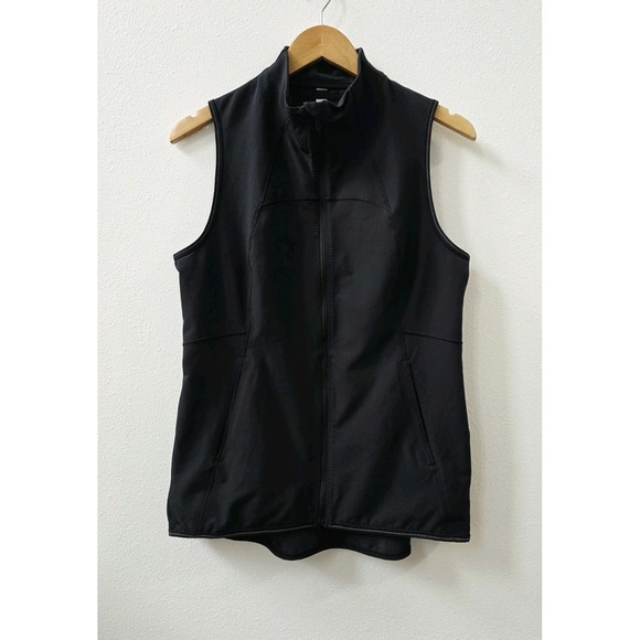 lululemon athletica Jackets & Blazers - Lululemon Hill And Valley Vest Women's Size 8  Black Full Zip Running Athleisure